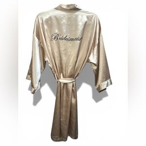 Satin Bridesmaid Robe Champagne Rose Gold